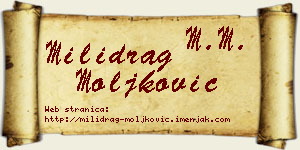 Milidrag Moljković vizit kartica